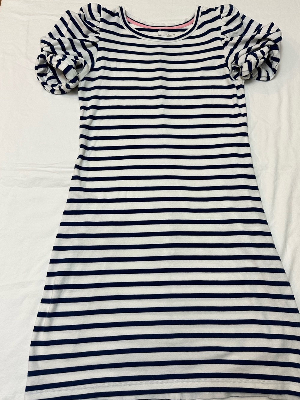 Lilly Pulitzer Anabella 100% Pima Cotton High Tide Navy Summer Dress XS